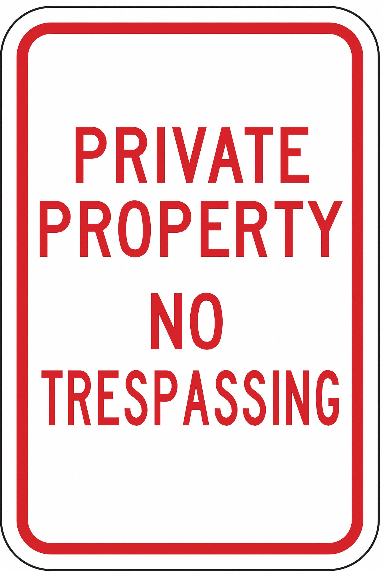 LYLE Traffic Sign, Private Property No Trespassing, Sign Header No