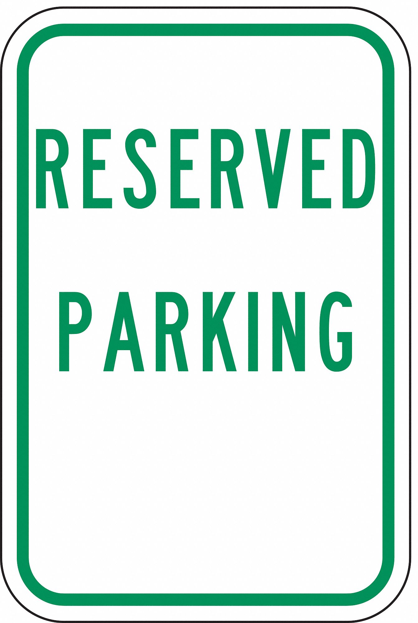 18 in x 12 in Nominal Sign Size, Aluminum, Parking Sign - 3ZTP7|RP-057 ...