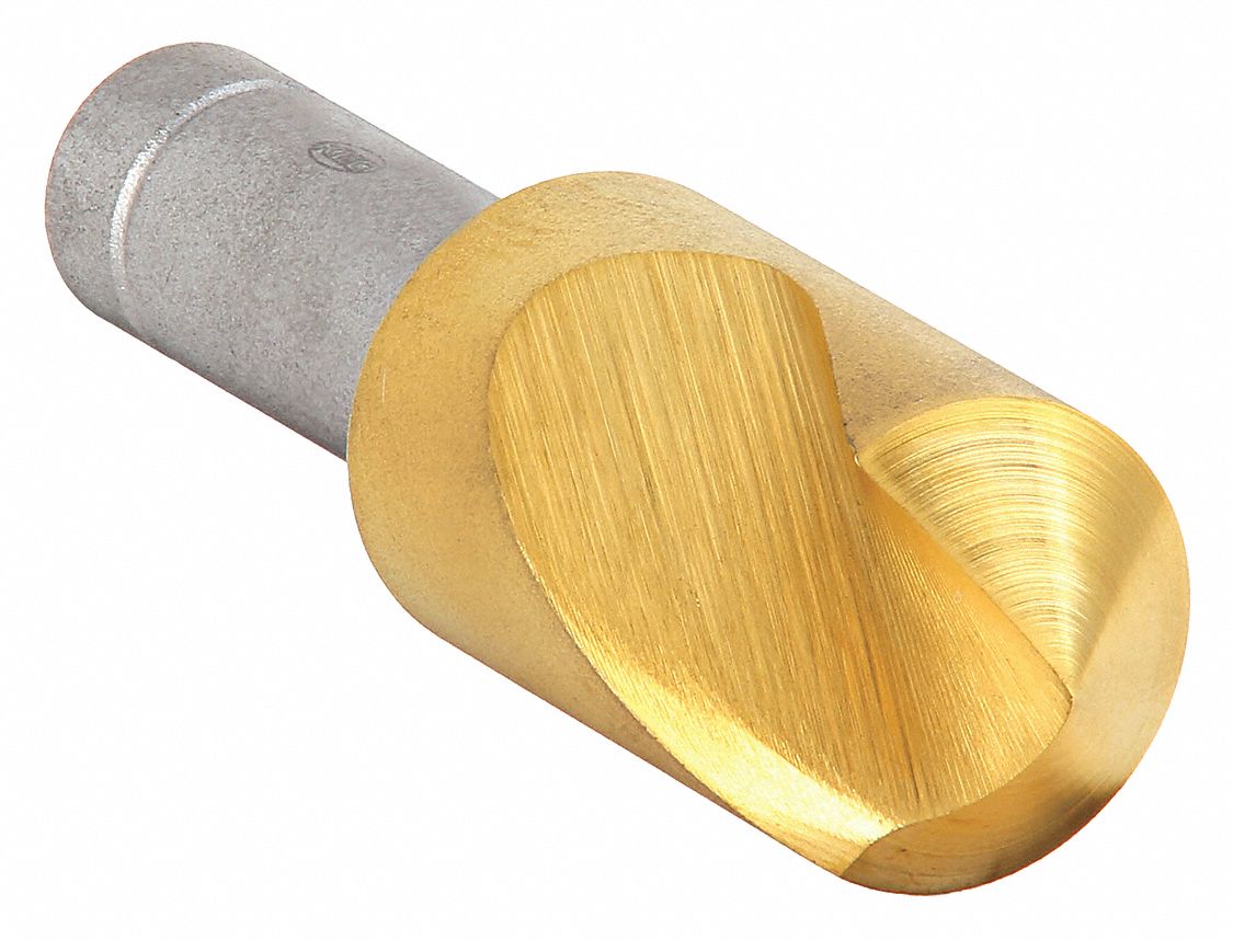 Countersink: 1 1/2 in Body Dia., 3/4 in Shank Dia., TiN Finish, 2 7/8 in Overall Lg, Cobalt