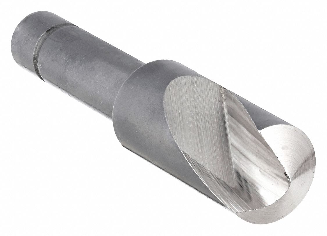 Countersink: 1/2 in Body Dia., 1/4 in Shank Dia., Bright (Uncoated) Finish, 2 in Overall Lg