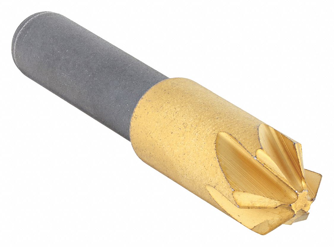 Countersink: 1 in Body Dia., 1/2 in Shank Dia., TiN Finish, 2 3/4 in Overall Lg, Cobalt