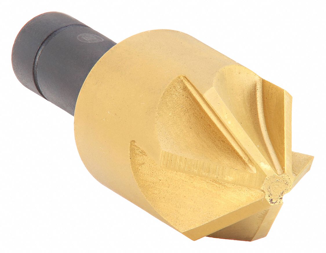 Countersink: 1 1/2 in Body Dia., 3/4 in Shank Dia., TiN Finish, 2 7/8 in Overall Lg, Cobalt