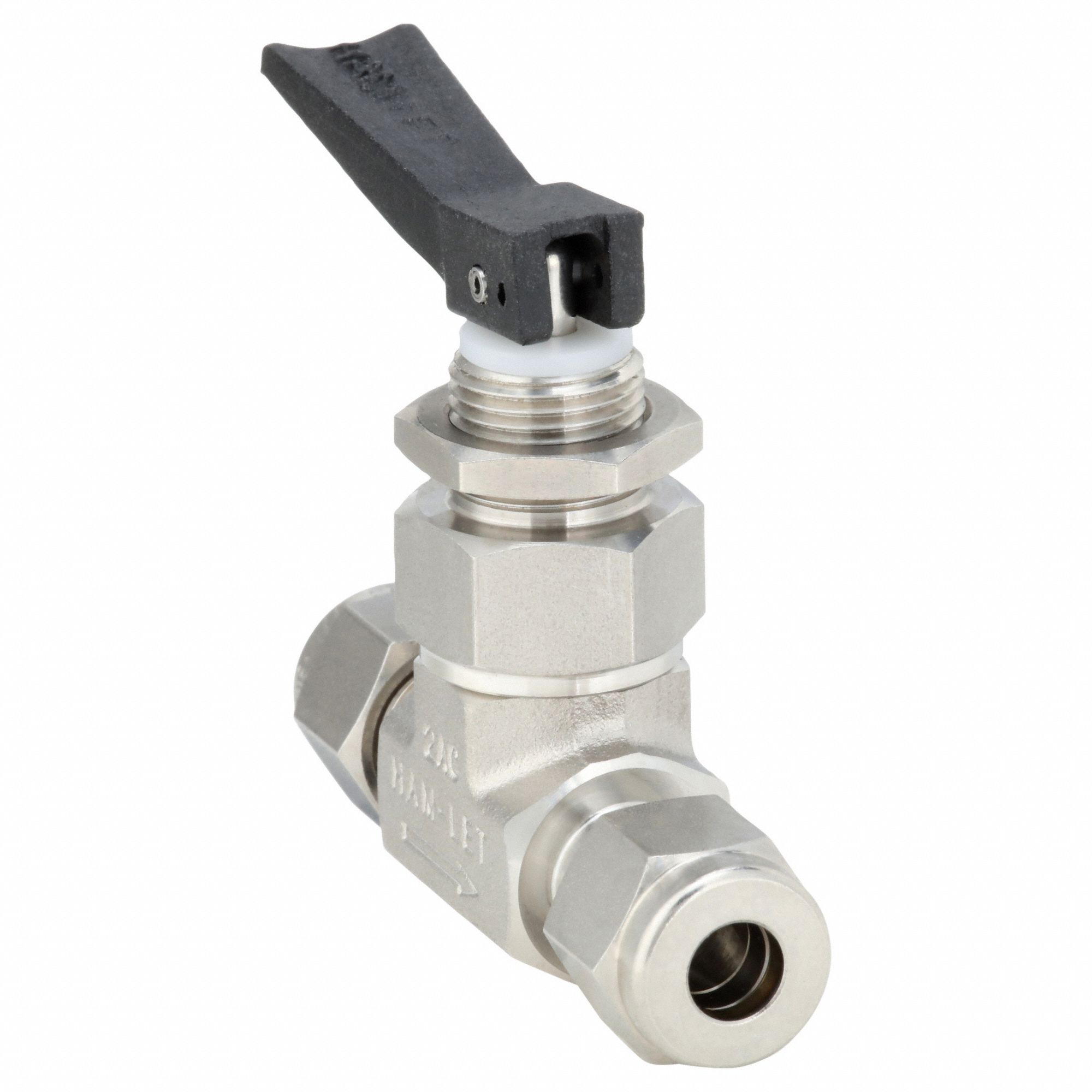 Manual Two-Way Ball Valve: 1/4 in Pipe Size, 316 Stainless Steel, Let-Lok x Let-Lok