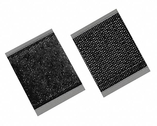 HOOK AND LOOP,1X1 IN,BLACK,PK100