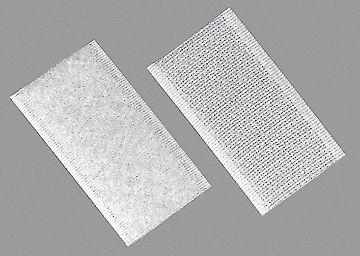 HOOK AND LOOP,1X3 IN,WHITE,PK100