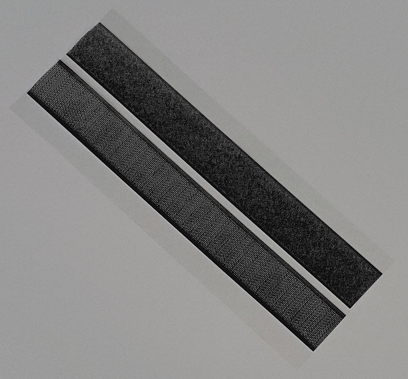 HOOK AND LOOP,1X12 IN,BLACK,PK25