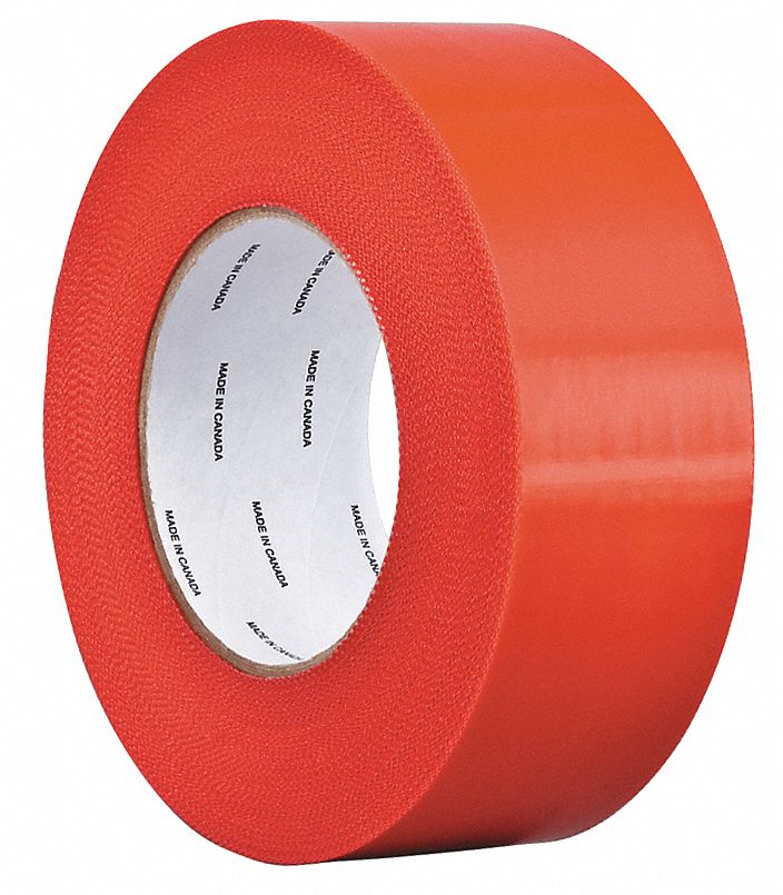 SPLICING TAPE, SINGLE-SIDED, RED, 1⅞ IN X 60 YD, 7.5 MIL, POLYETHYLENE FILM, RUBBER