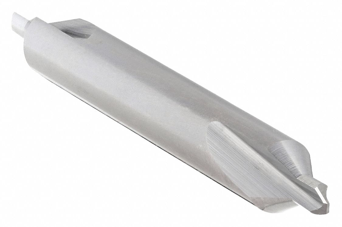 Countersink: 1/2 in Body Dia., 1/4 in Shank Dia., Bright (Uncoated) Finish, 2 in Overall Lg