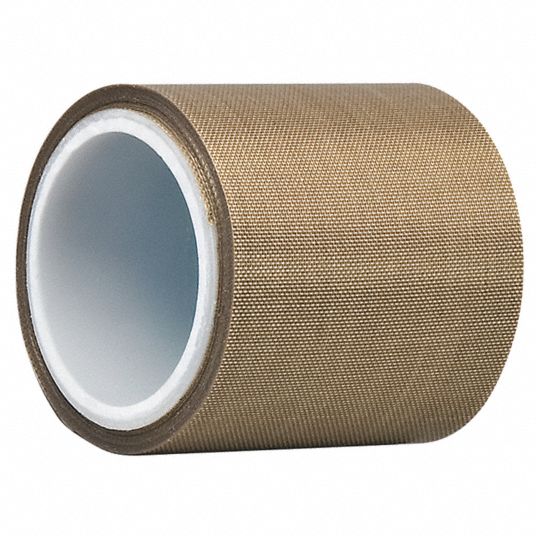 PTFE Slick Surface Glass Cloth Tape, Tan, Cloth Tape - 15C409