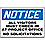 Notice Sign,24 x 36In,R and BK/WHT,ENG