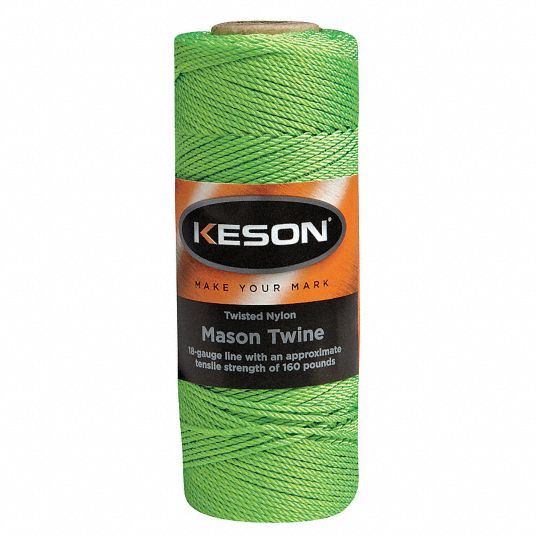 KESON, Twisted, 1,090 ft Lg, Mason Twine - 3ZZN1|GT1090 - Grainger