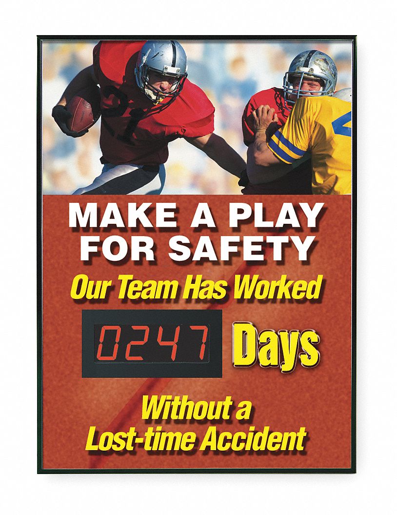 Electronic Scoreboard: Aluminum, Mounting Holes Sign Mounting, 28 in x 20 in Nominal Sign Size