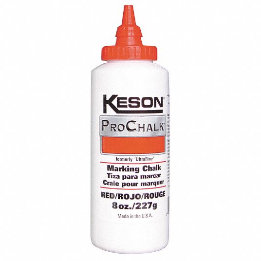 Marking Chalk Refill, Red, 8 oz., For Use With Self Chalking Line Reels