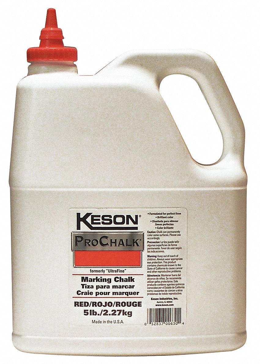 Marking Chalk Refill, Red, 5 lb., For Use With Self Chalking Line Reels