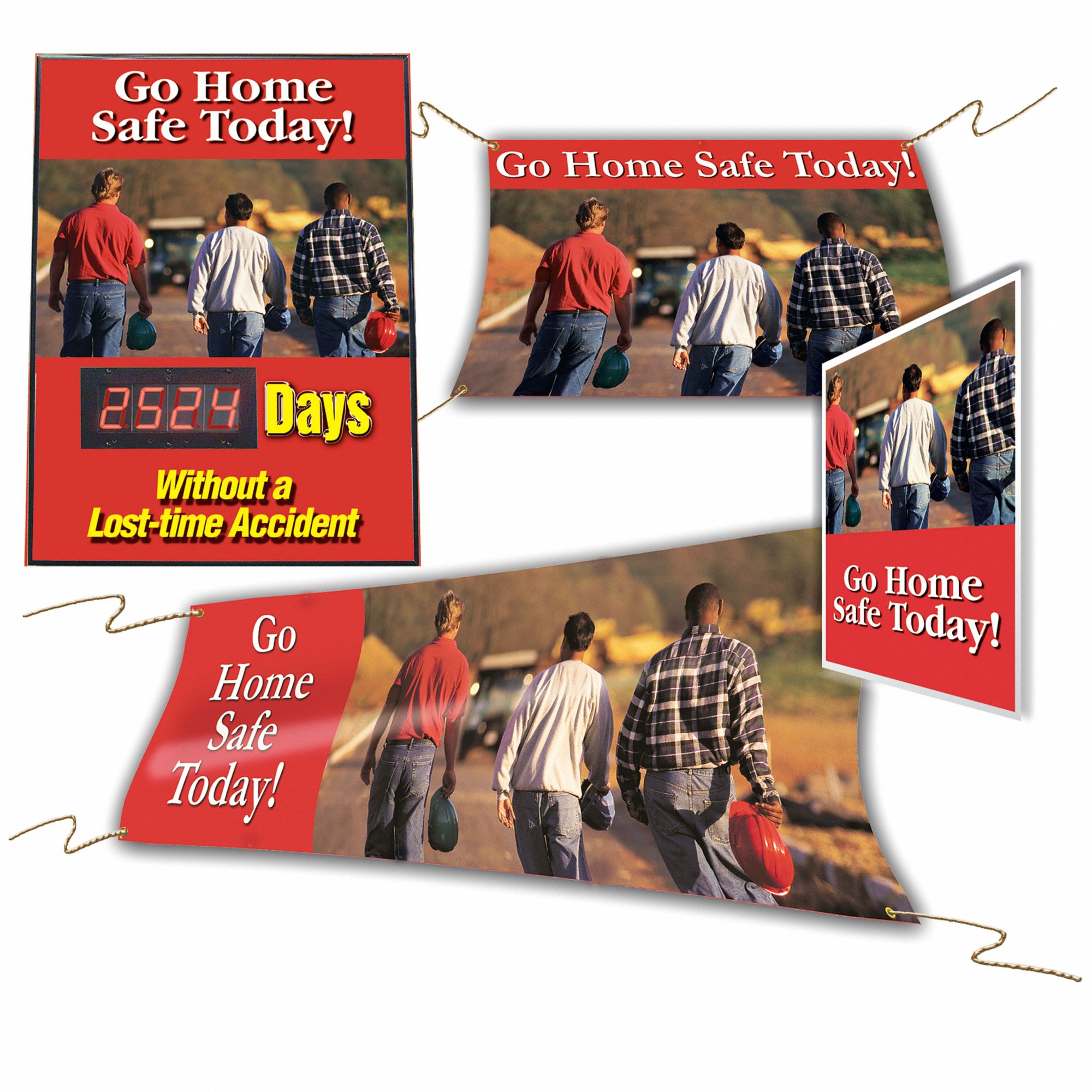 Safety Kit, Black, Plastic,  Aluminum, PK4