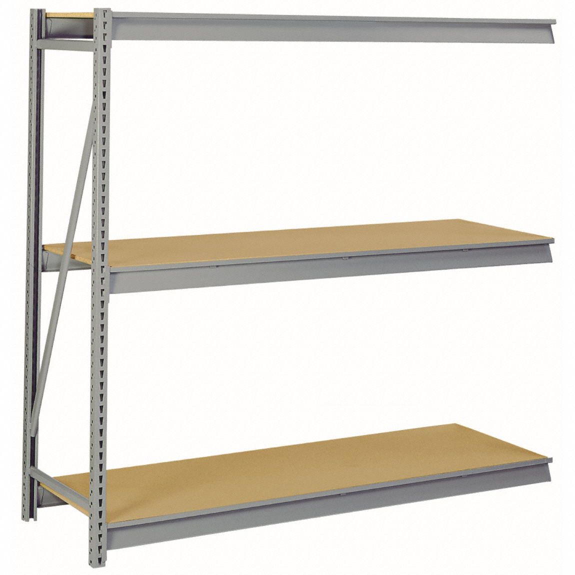 BULK STORAGE RACK, ADD-ON, MEDIUM-DUTY, 96 IN X 24 IN X 72 IN, PARTICLEBOARD, 3 SHELVES