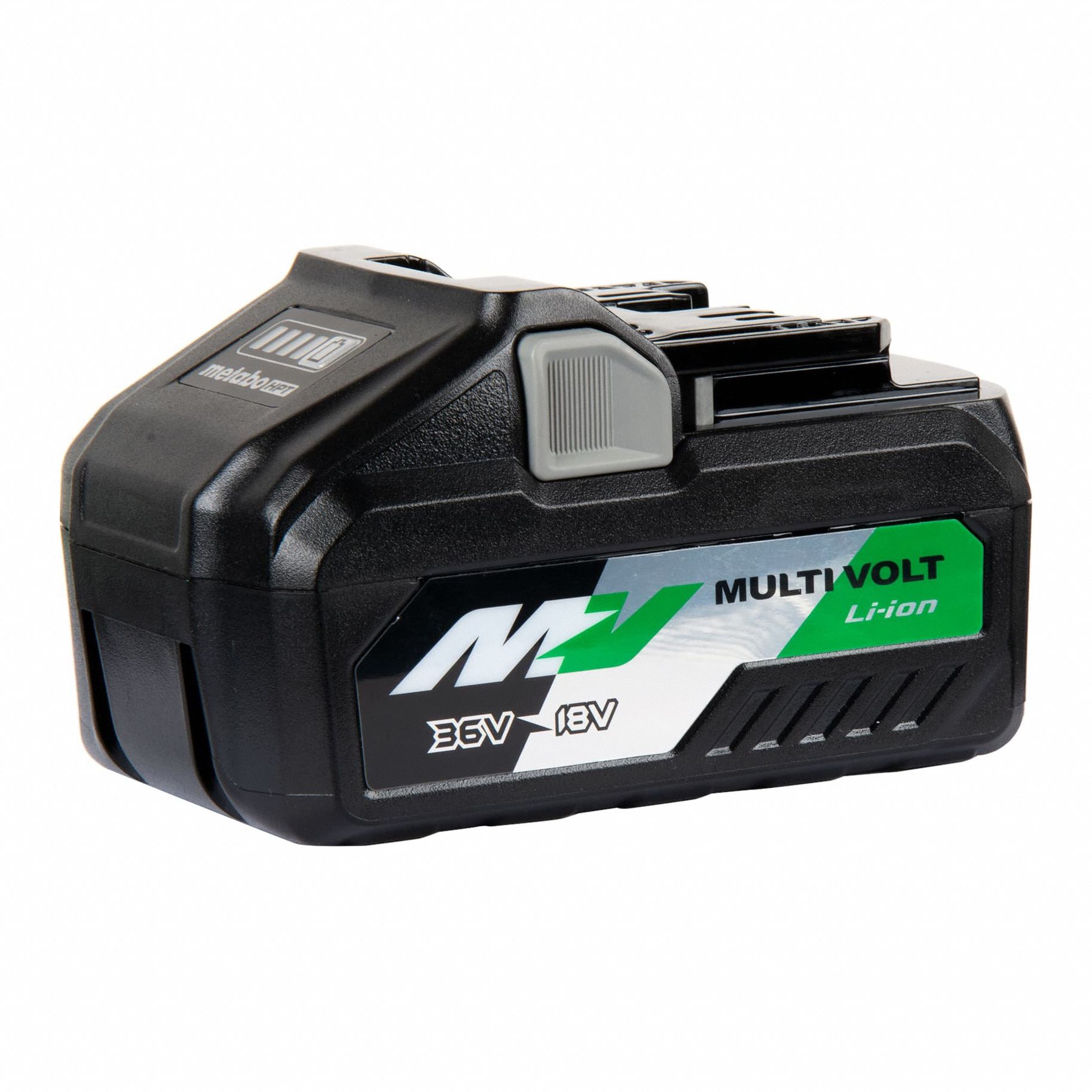 METABO HPT Battery Pack: MultiVolt, 4 Ah_8 Ah, Battery Included, Tabbed, 18V DC/36V DC (MPN 382333M). Key specifications — attr1278107: Not Oil-Resistant.