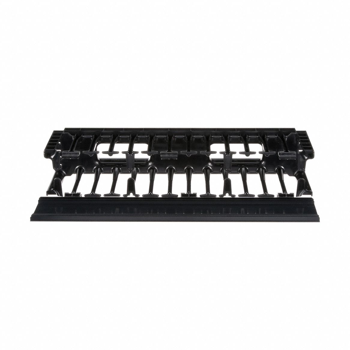 Horizontal Single-Sided Manager: 2 Rack Units, Single-Sided Manager, 3 1/2 in Overall Ht