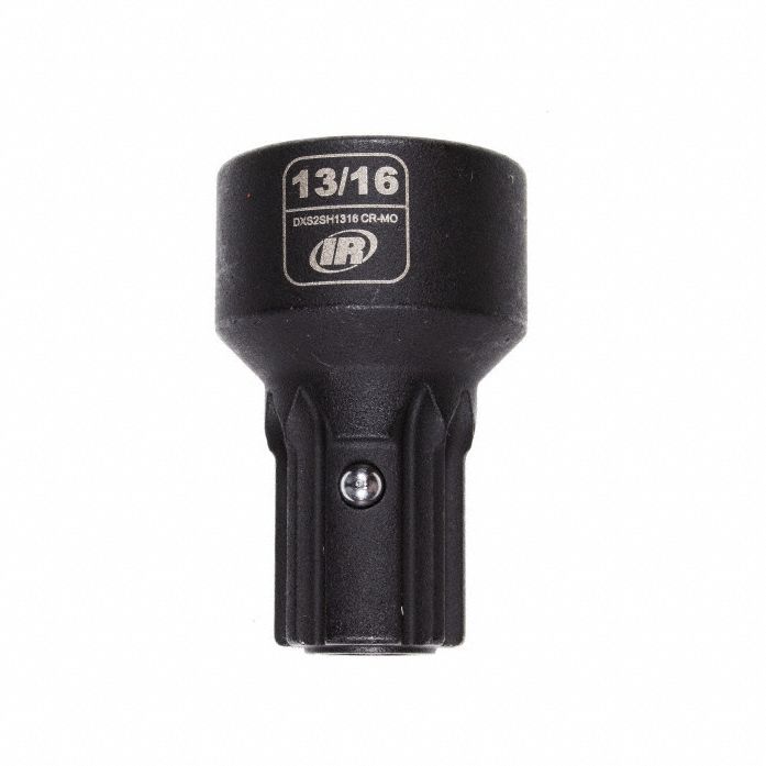 Impact Socket: SAE, 13/16 in Socket Size, 6-Point, Std, 1 9/16 in Overall Lg