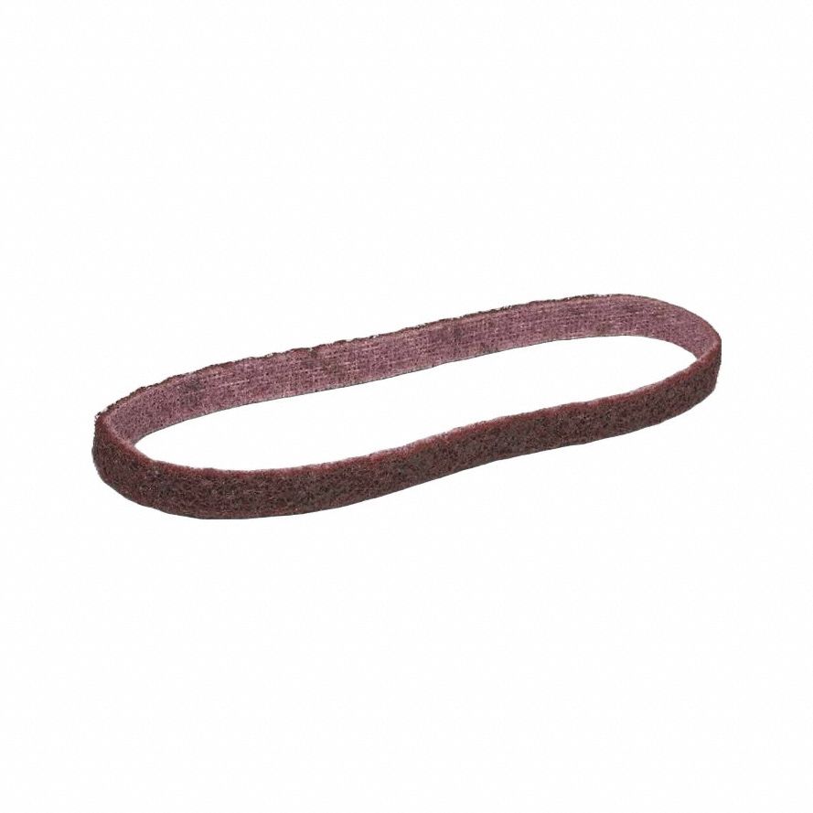 Surface-Conditioning Belt: 1/2 in W x 12 in L, Aluminum Oxide, Medium, Scrim Backing