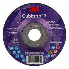 Depressed Center Grinding Wheel: Type 27, 4 1/2" x 1/4" x 7/8", Ceramic, 36 Grit