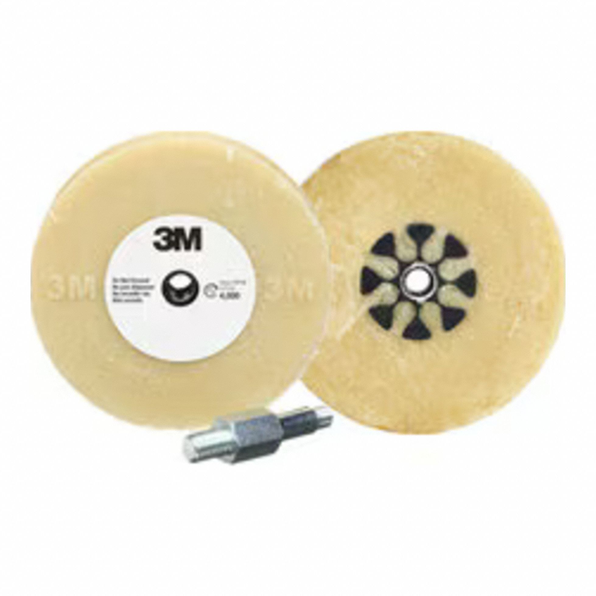 Stripe Off Wheel: Disc, Silicon Carbide, 4 in Outside Dia, Beige, 4, 000 RPM Max Speed