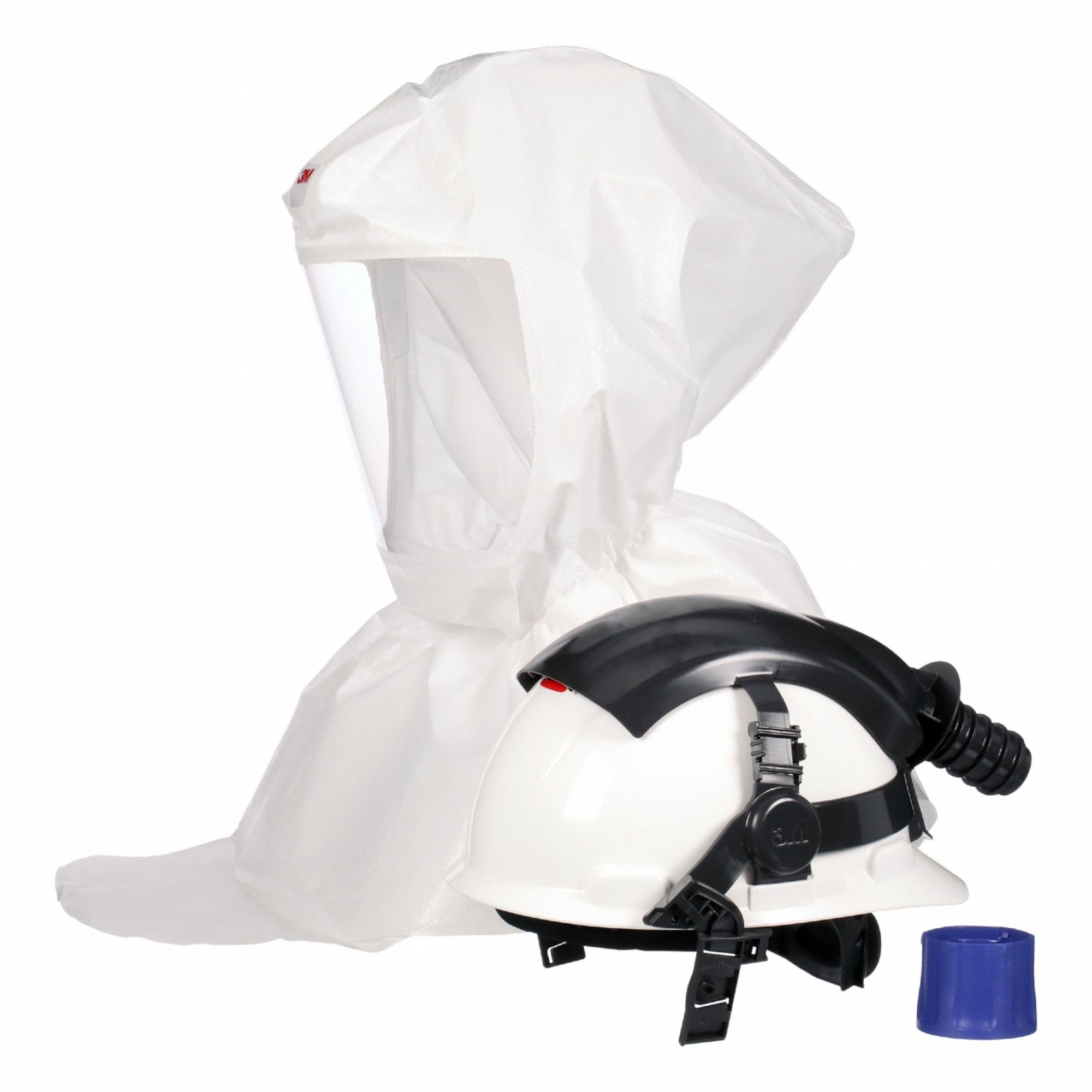 Hood Assembly: S-Series, Full Hood, Hard Hat/Inner Shroud, PAPR System, Universal Headgear Size