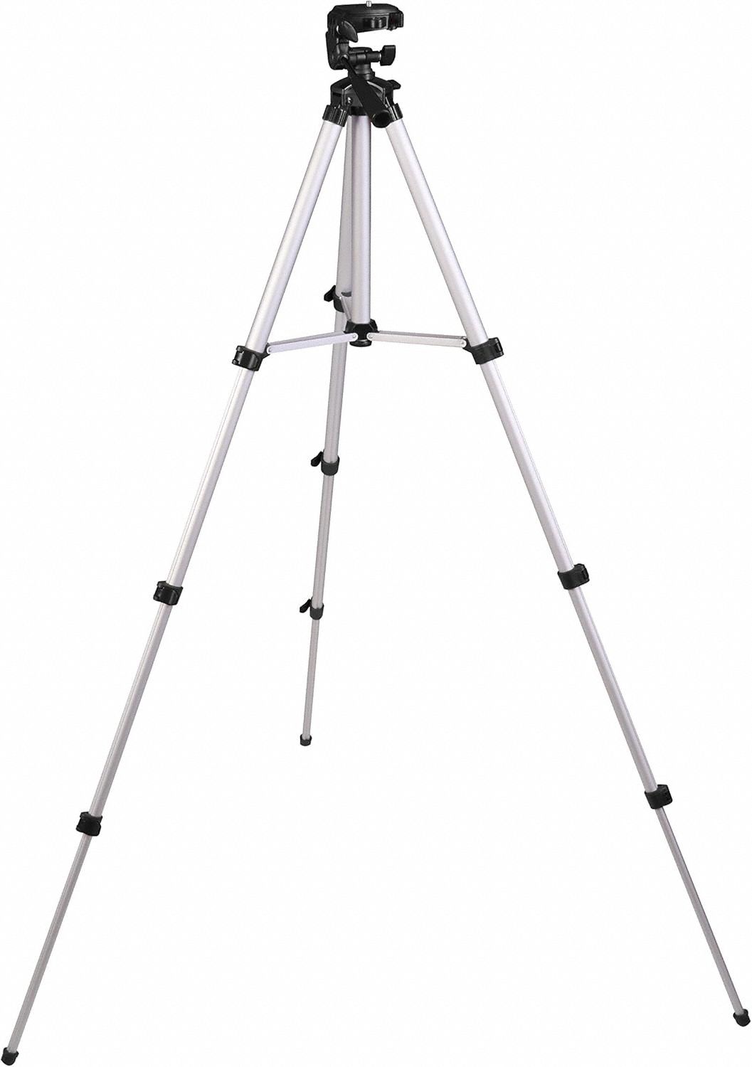 Elevating Tripod: Telescoping, 16 in – 51 in, Laser Levels, Adj Head, Aluminum