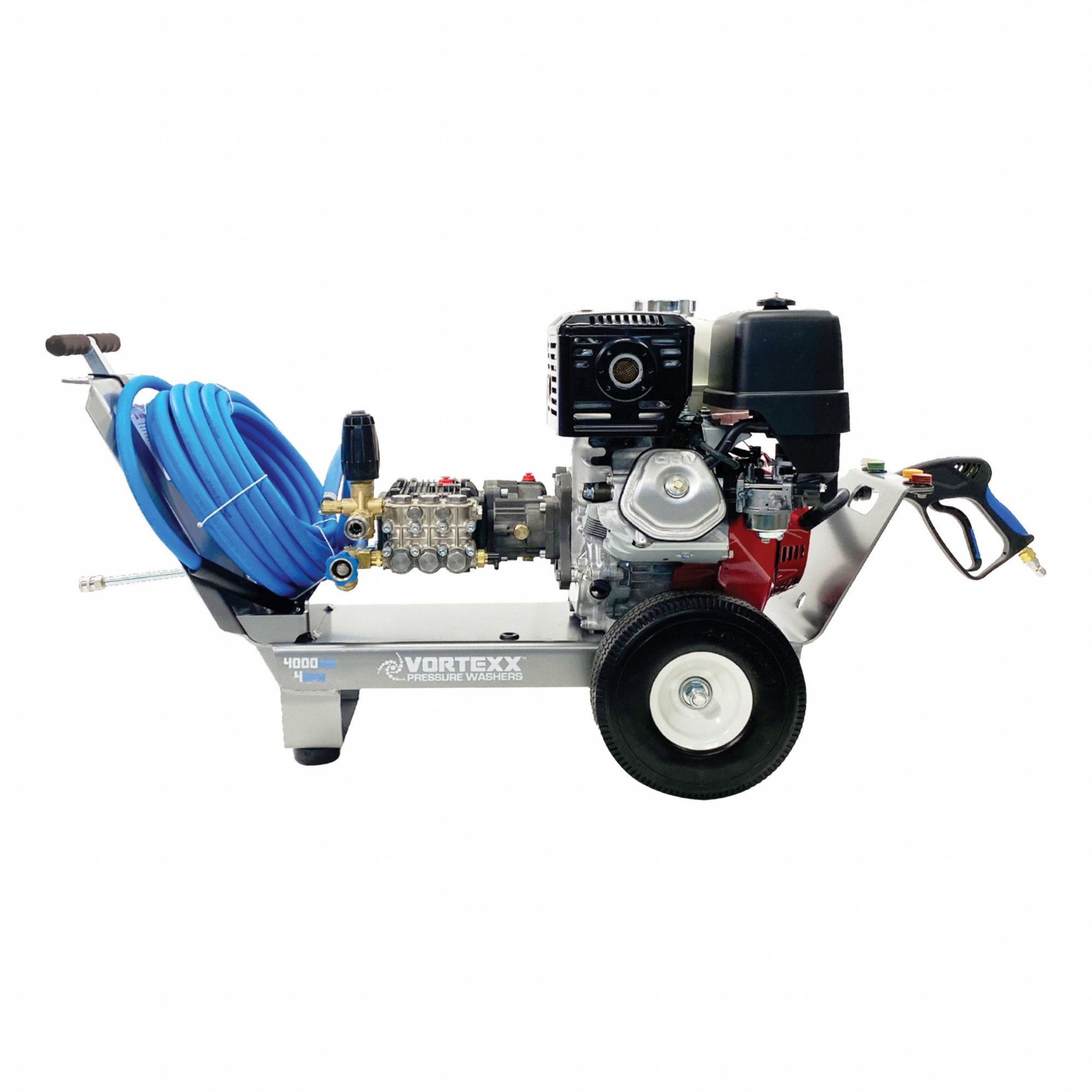 Cold Water High Pressure Cleaner: Light Duty, Cart, 4, 000 psi, 4 gpm