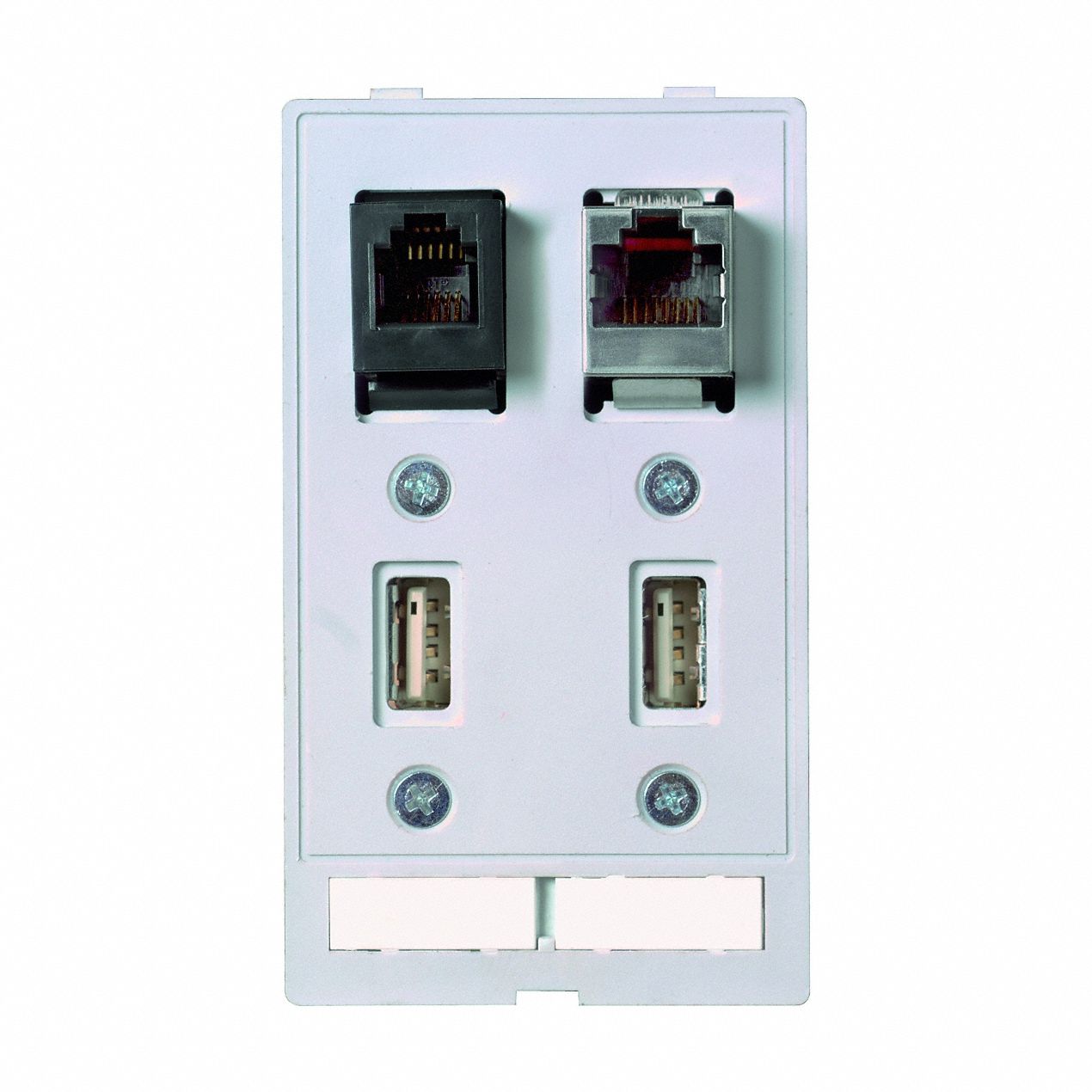 Data Insert: RJ12/RJ45 Cat5E/USB, 51 mm x 88 mm