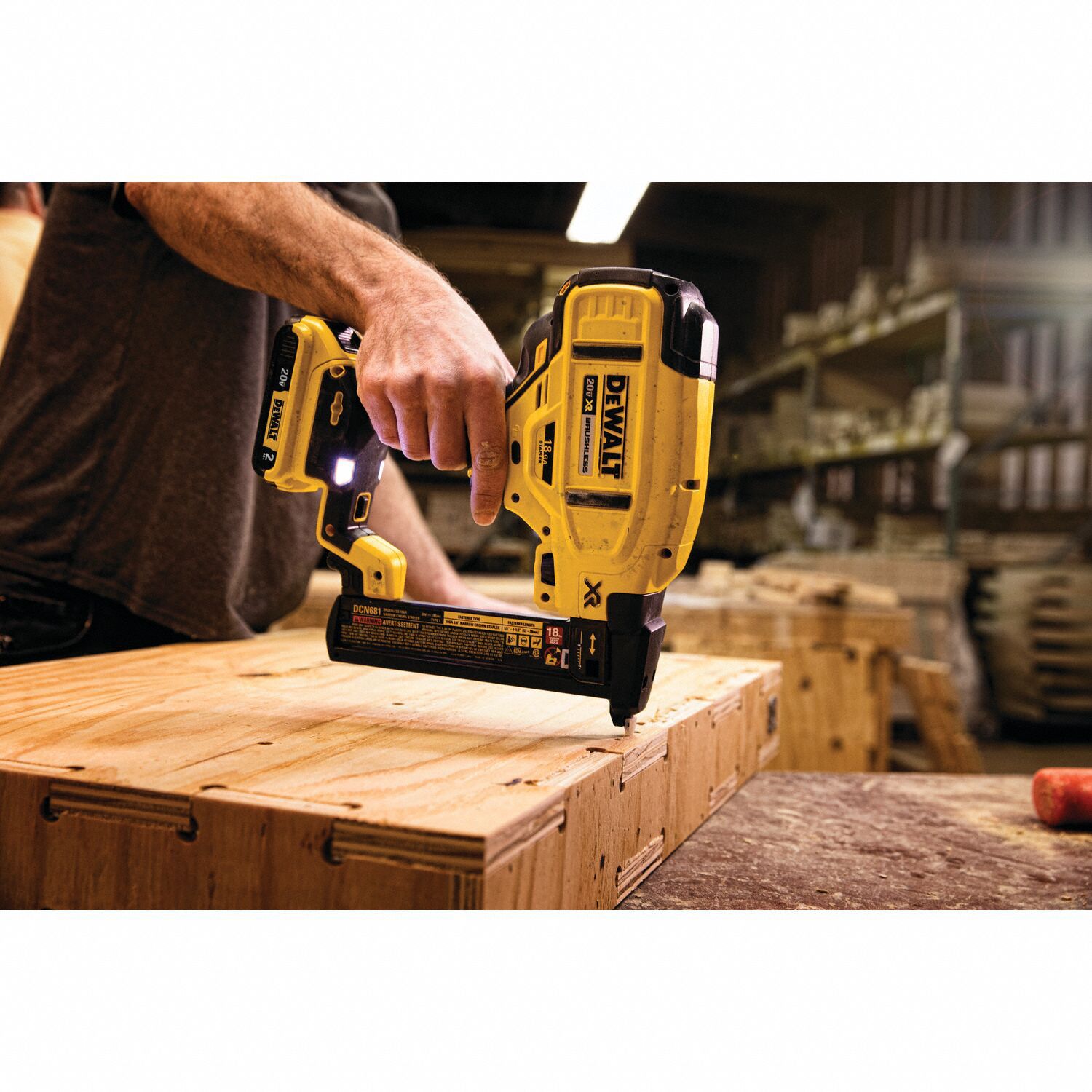 DEWALT Staple Gun Combo, For 1/4 in Staple Wd, For 18 ga, For 1/2 in