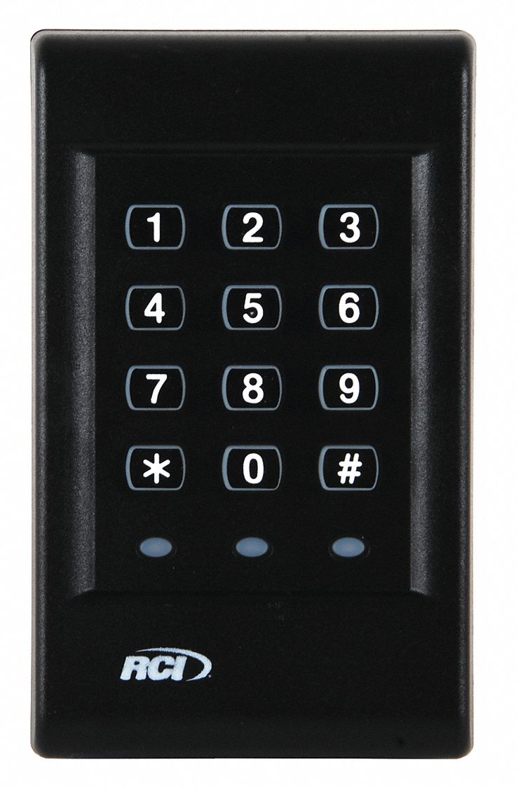RUTHERFORD Backlit Access Keypad, Indoor, 4 1/2 in Height, 2 3/4 in