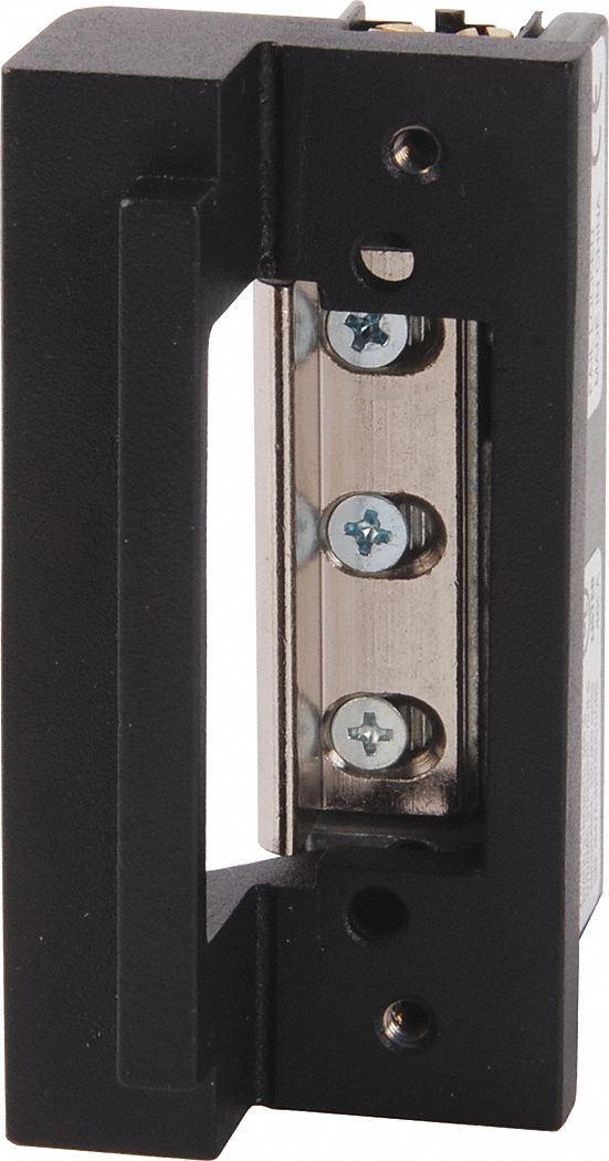 Electric Door Strike: 1 1/4 in Wd, 4 7/8 in Ht, Cylindrical/Mortise, Stainless Steel