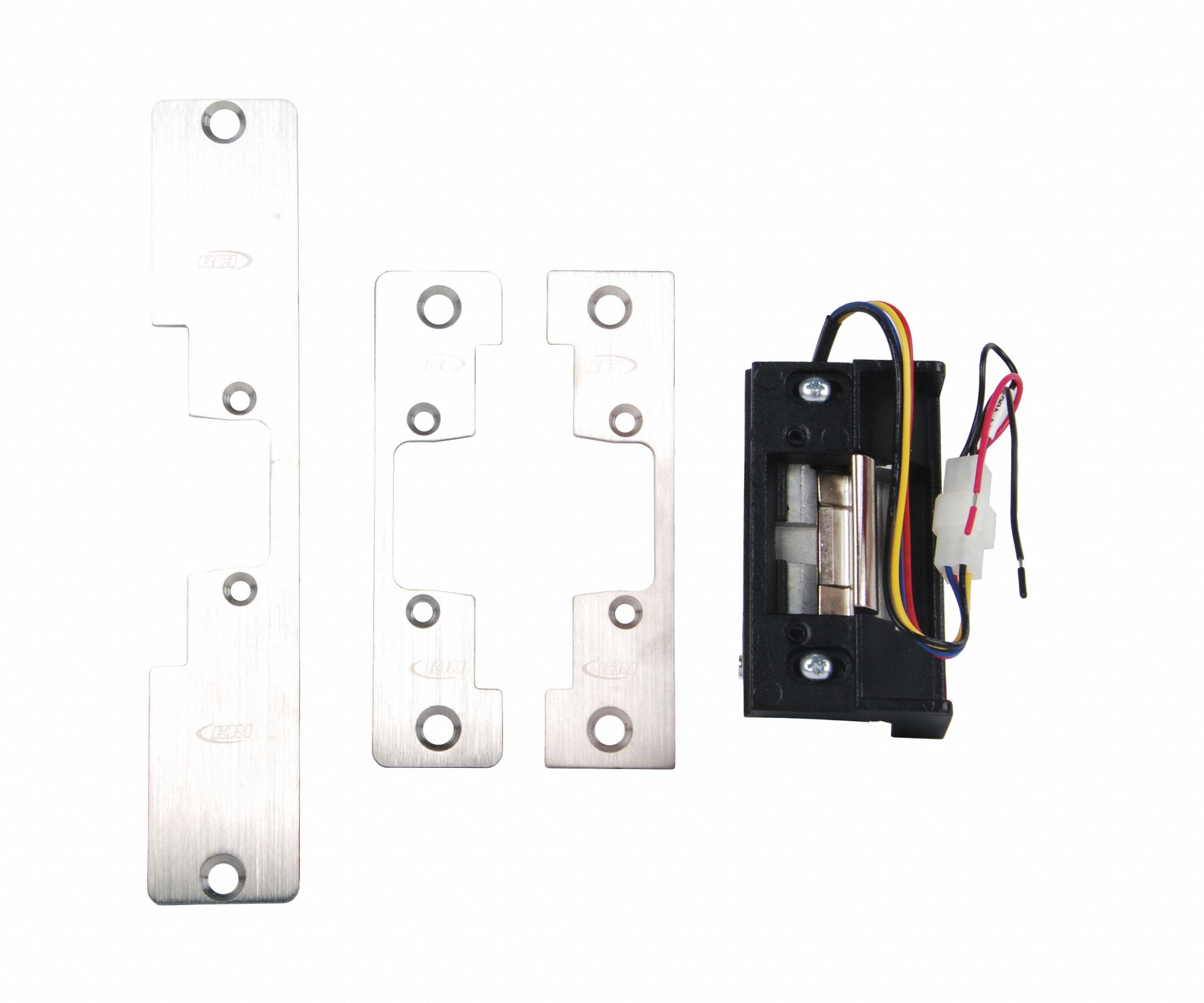 Electric Door Strike: 1 in Wd, 6 in Ht, Cylindrical/Mortise, Stainless Steel