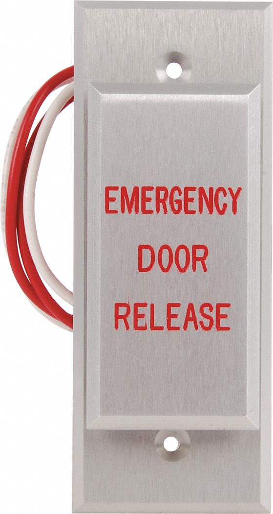 Push to Exit Button, 24VDC, 1-3/4" W