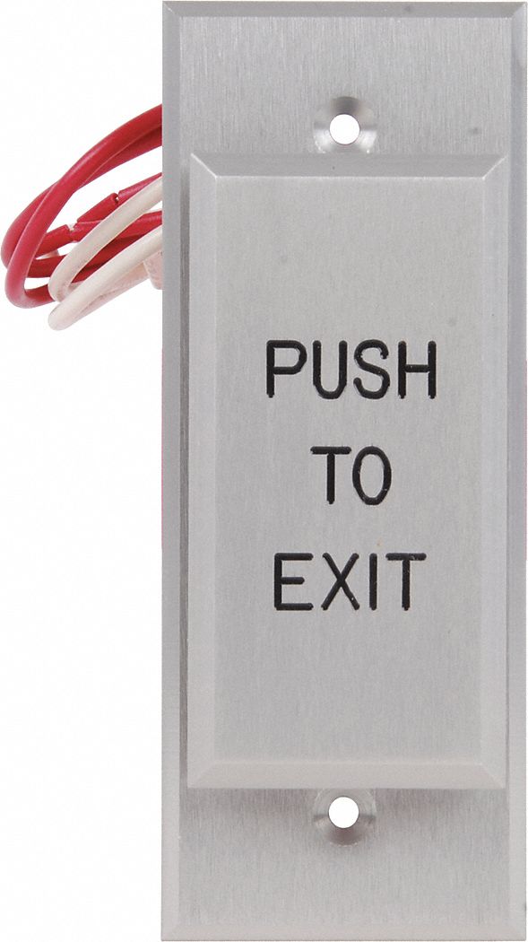 DORTRONICS Emergency Push Button, Narrow Design, 3" Height, 1-3/4 ...