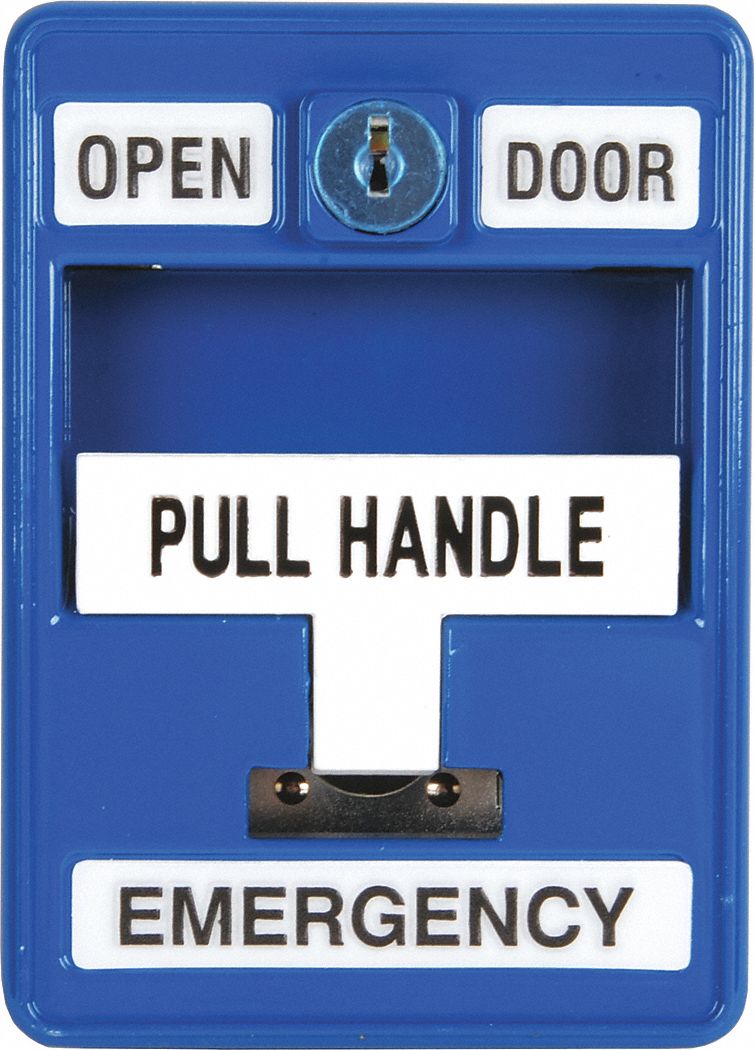 Emergency Pull Station, 30VAC/DC, Blue
