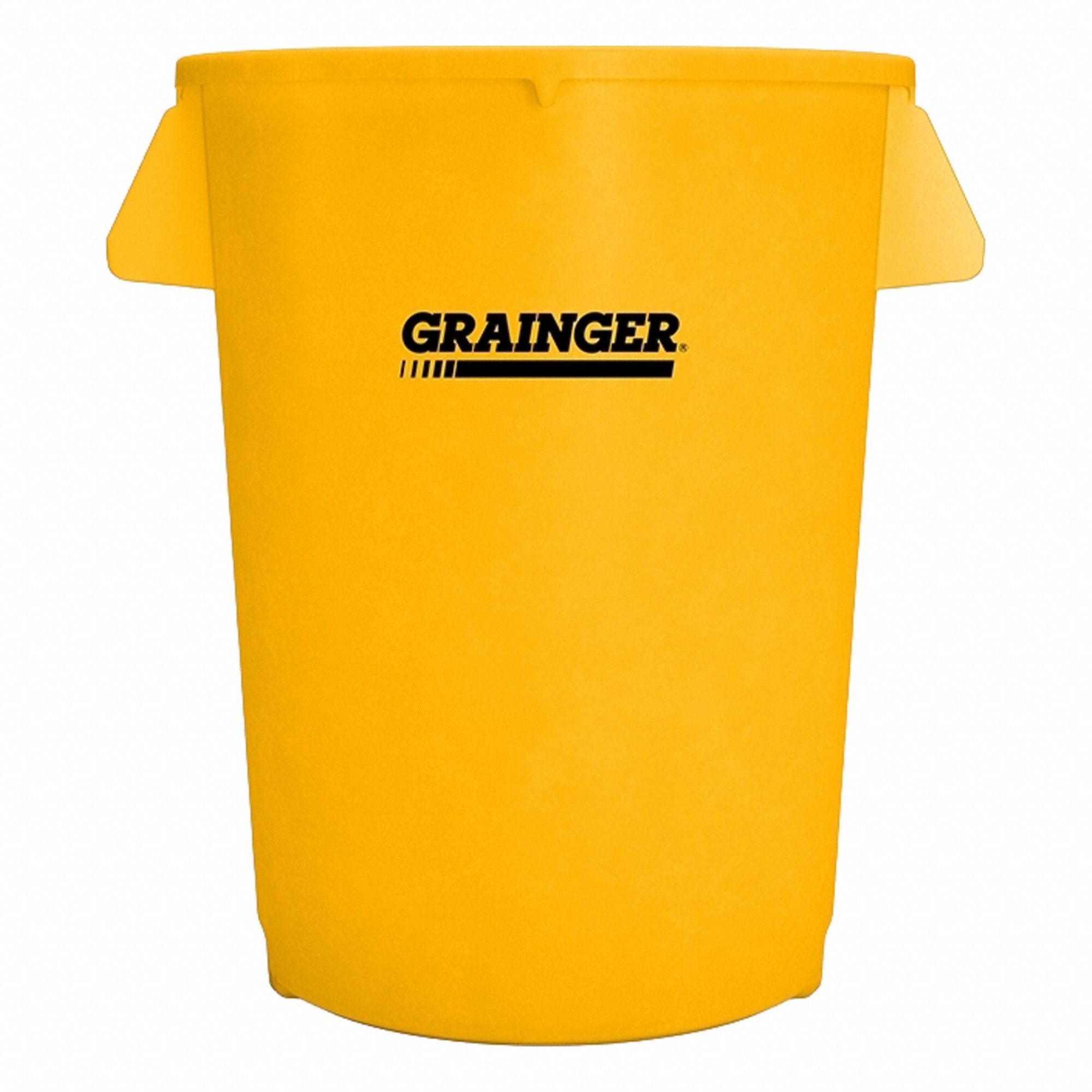 Trash Can Yellow 10 gal cap. Round