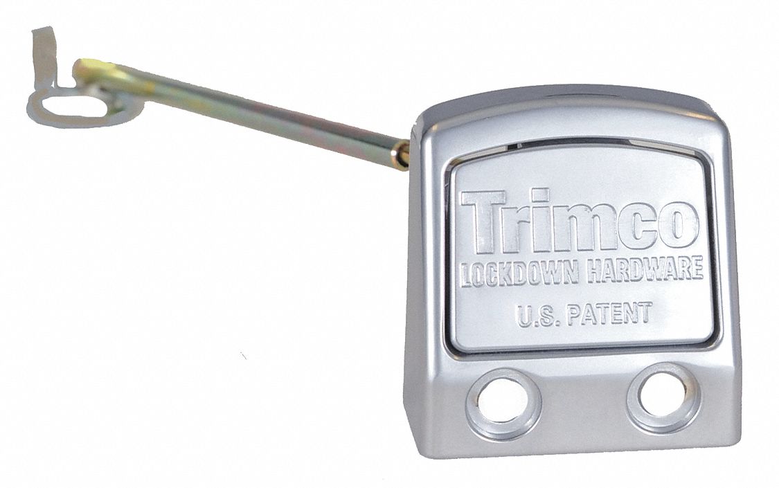 Emergency Door Release: 2 5/16 in Ht, 1 1/2 in Dp, 2 3/4 in Wd, ADA Compliant, Gray, Gray