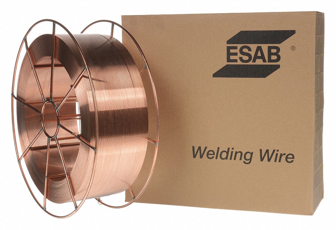 ESAB MIG Welding Wire: Carbon Steel, ER70S-6, 0.035 in, 33 lb, Steel ...