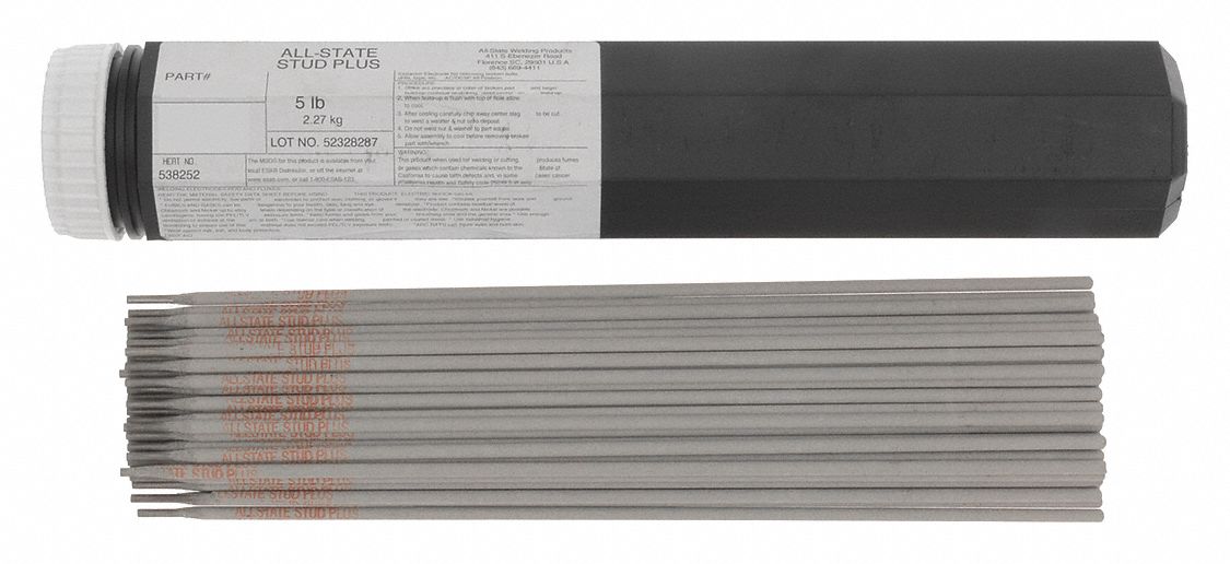 Stick Electrode: All-State Stud Plus, 3/32 in x 12 in, 5 lb