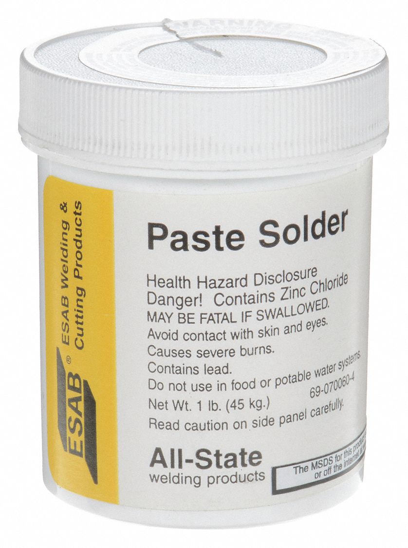 50/50 Paste Solder 1#: 361 to 374 deg Melting Range, 1 lb Container Size, Jar