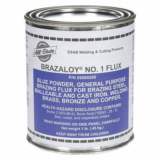 Brazing Flux: 1 lb, Can, Powder, FB3-F, All-State Brazaloy No. 1
