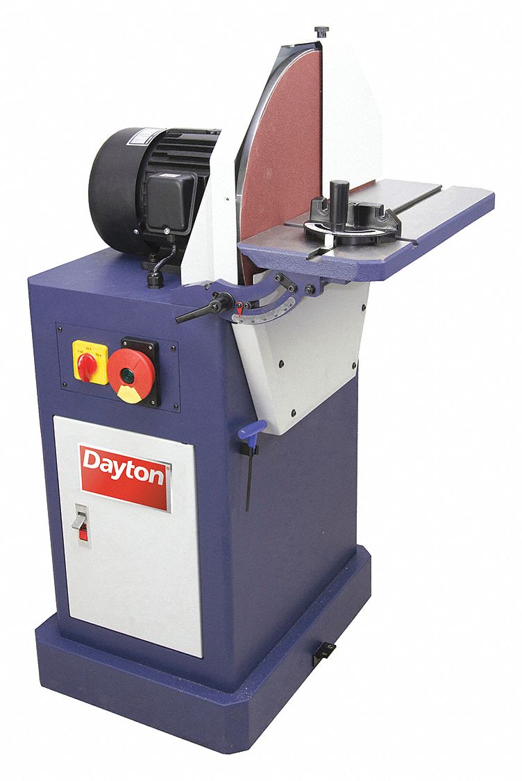 DAYTON Disc Sander 3 hp HP, 20 in Disc Dia. (In.), 1750, 1 x 18 Belt