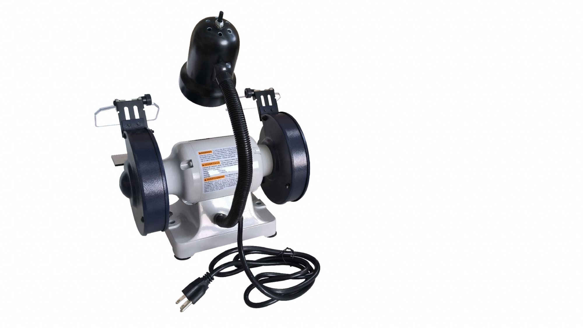 Bench Grinder: Fixed Speed, 1/3 hp, 6 in Max Wheel Dia, 3, 450 RPM, 120V AC