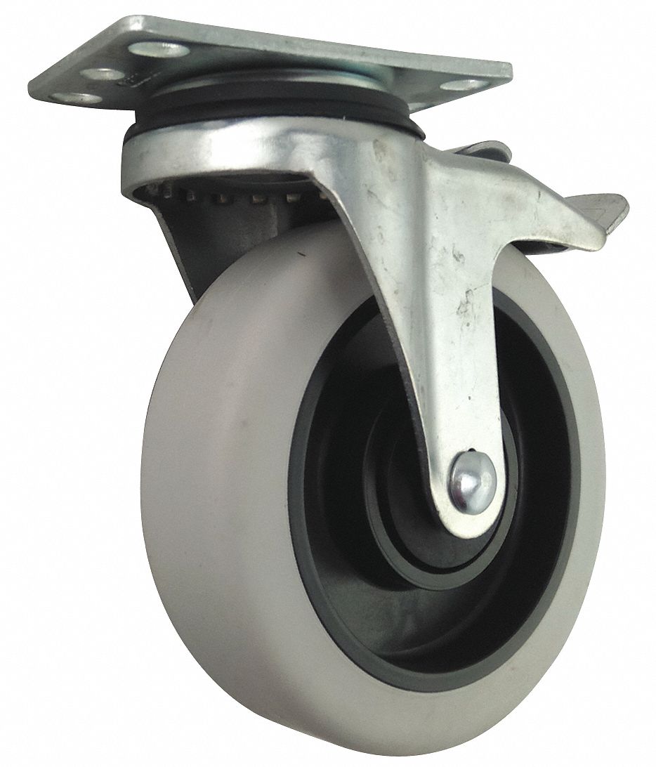 ROULETTE PR PLAQUE STD,PIVOTANTE,400LB