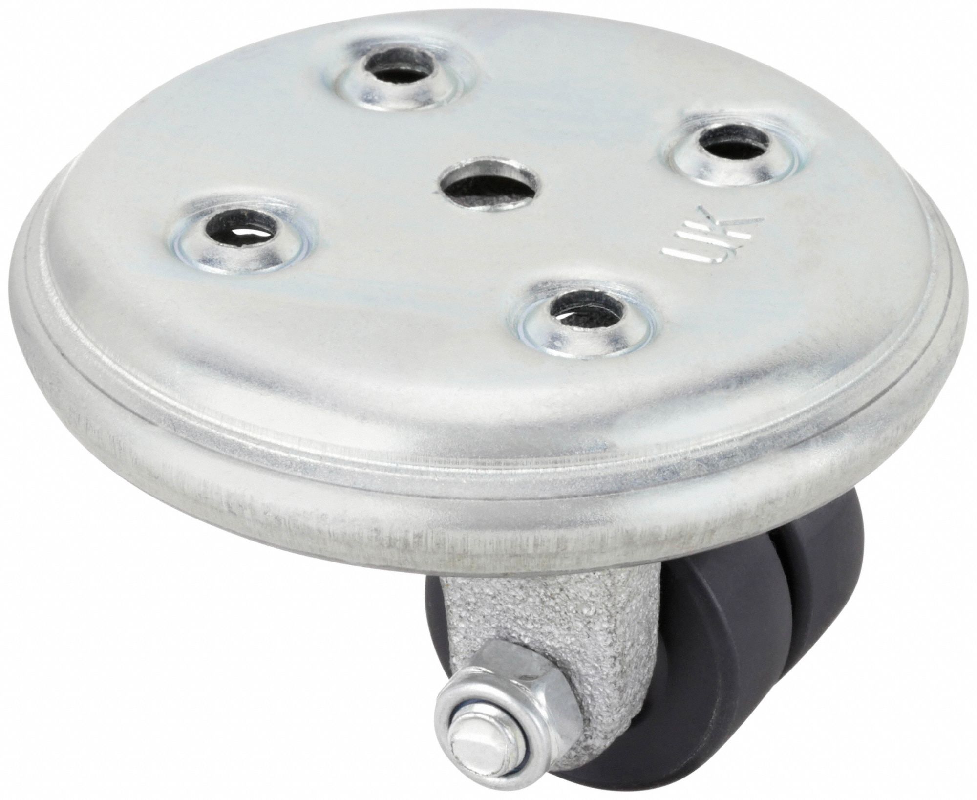 Plate Caster: Swivel, No Brake, Nylon, 1 3/8 in Wheel Dia, 5/8 in Wheel Wd, Plain