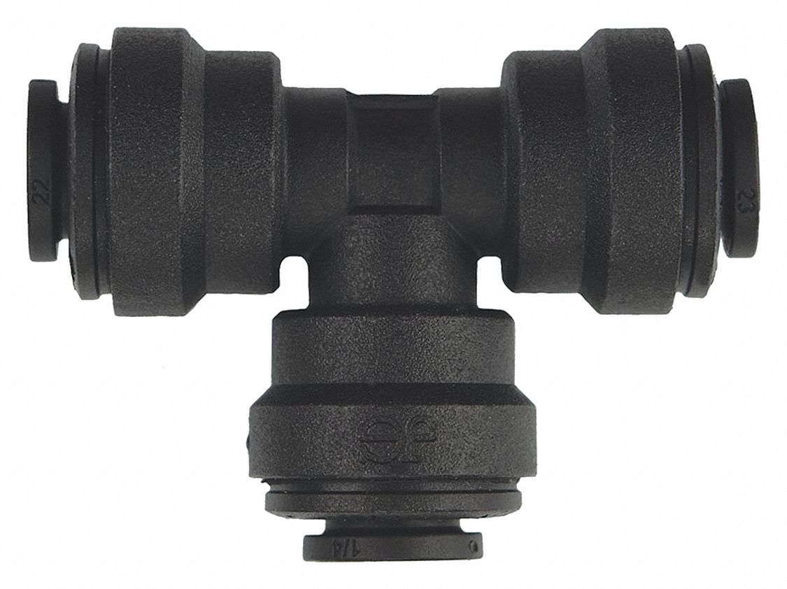 UNION TEE: PP, PUSH-TO-CONNECT X PUSH-TO-CONNECT X PUSH-TO-CONNECT, WHITE, PP0208E, 10 PK