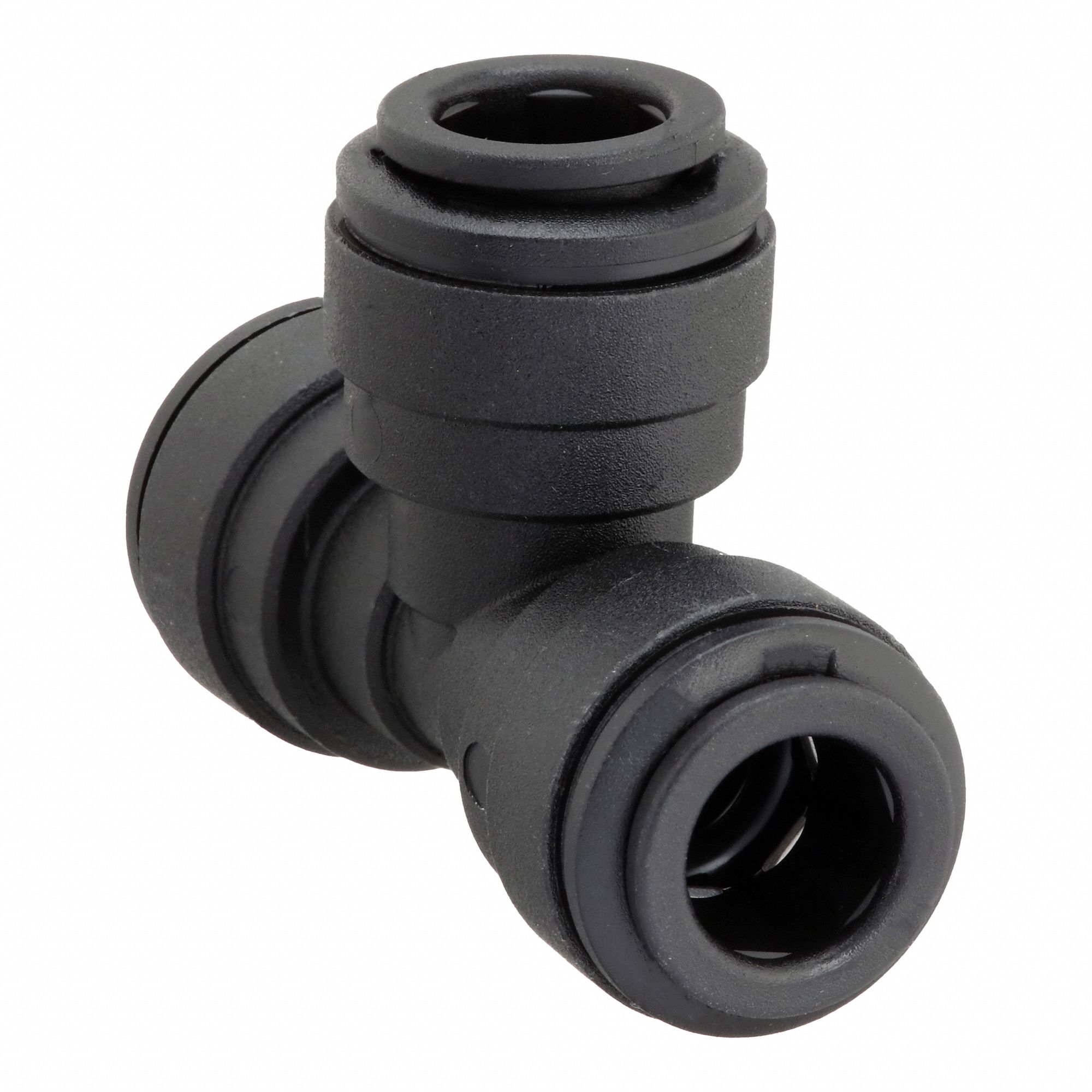 UNION TEE: PP, PUSH-TO-CONNECT X PUSH-TO-CONNECT X PUSH-TO-CONNECT, BLACK, 10 PK