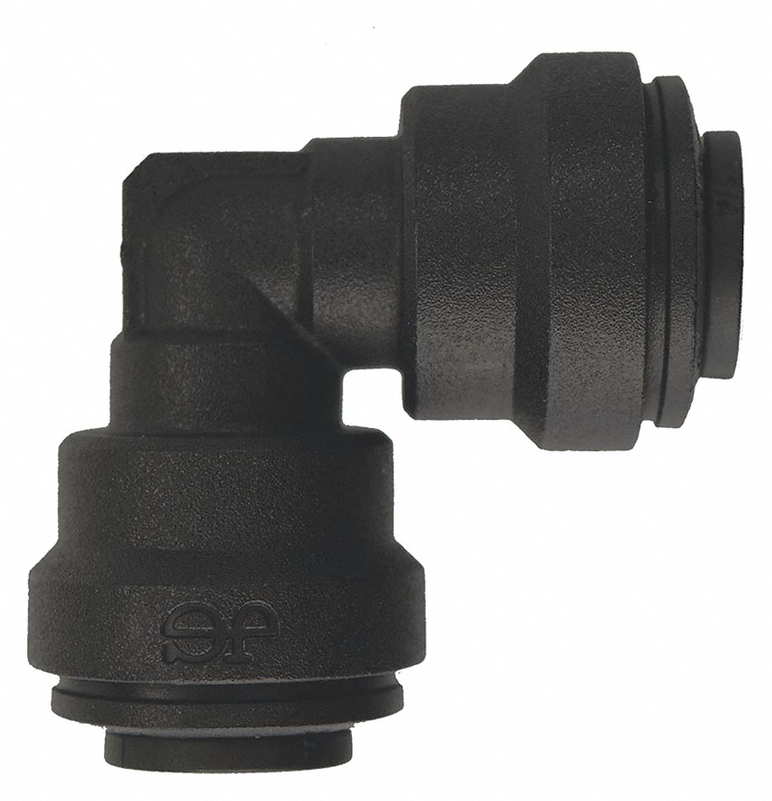 Push-Fit Elbow Fitting: 90° Elbow, 1/4 in OD 1/4 in OD Size, Polypropylene, 10 PK